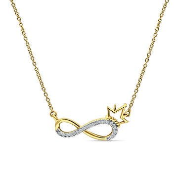 Infinity Diamond Necklace 14K Yellow Gold 0.07ct Wholesale